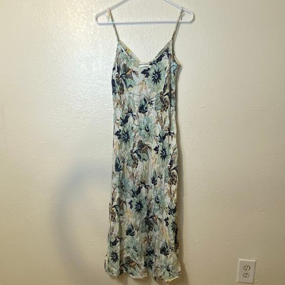 Vintage Diane Von Furstenburg Floral Midi Slip Dress Size 4 - Picture 6 of 8